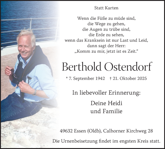 Anzeige von Berthold Ostendorf von OM-Medien