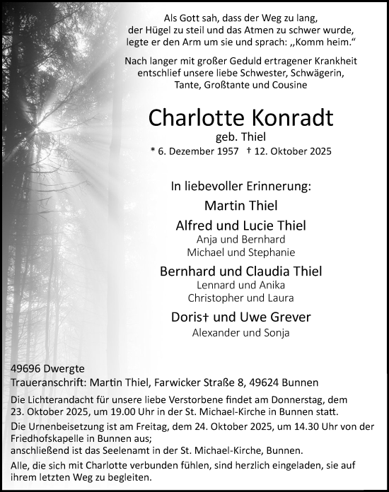 Anzeige von Charlotte Konradt von OM-Medien