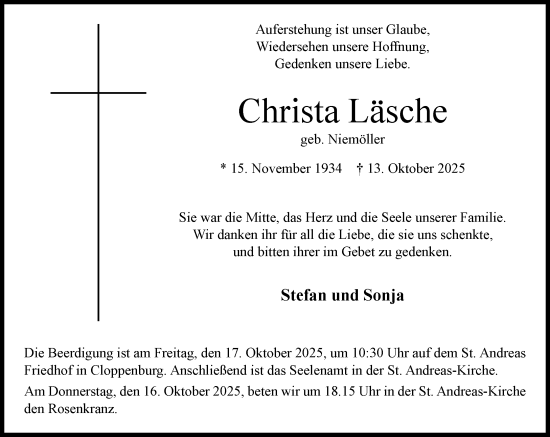 Anzeige von Christa Läsche von OM-Medien