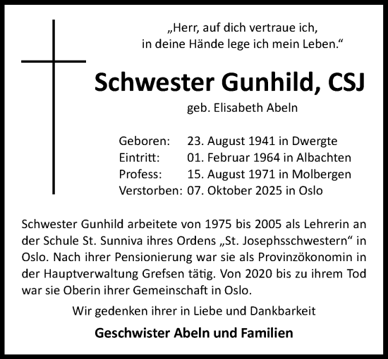 Anzeige von Elisabeth Abeln von OM-Medien