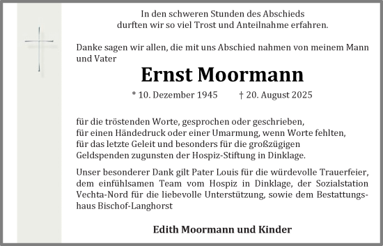 Anzeige von Ernst Moormann von OM-Medien