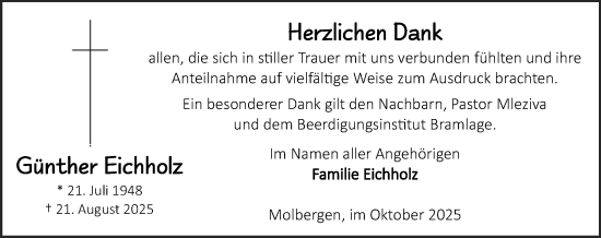 Anzeige von Günther Eichholz von OM-Medien