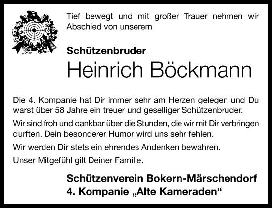 Anzeige von Heinrich Böckmann von OM-Medien