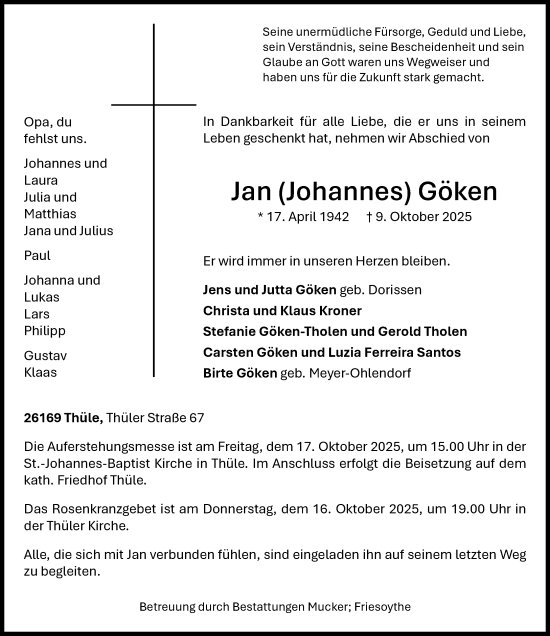 Anzeige von Jan Göken von OM-Medien