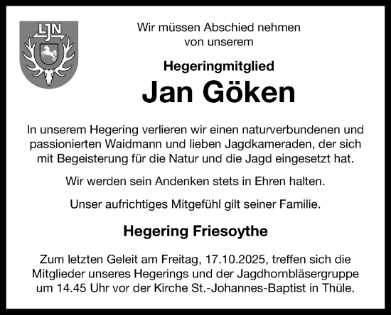 Anzeige von Jan Göken von OM-Medien