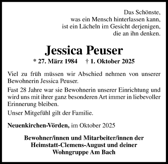 Anzeige von Jessica Peuser von OM-Medien
