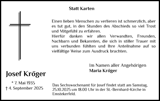 Anzeige von Josef Kröger von OM-Medien