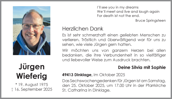 Anzeige von Jürgen Wieferig von OM-Medien