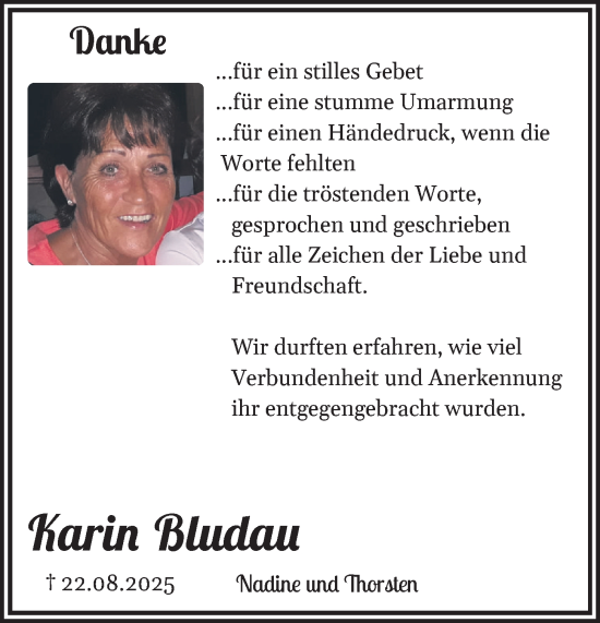 Anzeige von Karin Bludau von OM-Medien
