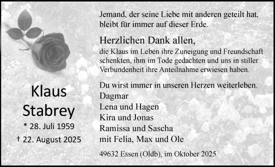 Anzeige von Klaus Stabrey von OM-Medien