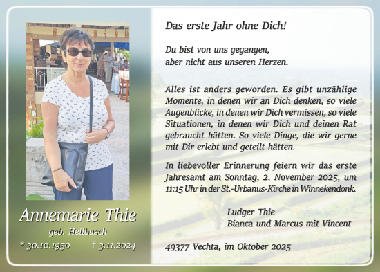 Anzeige von Ludger Thie von OM-Medien