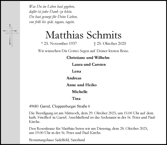 Anzeige von Matthias Schmits von OM-Medien