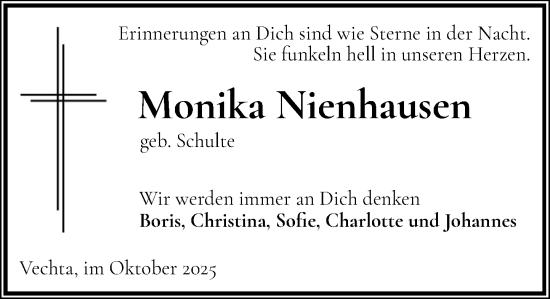 Anzeige von Monika Nienhausen von OM-Medien
