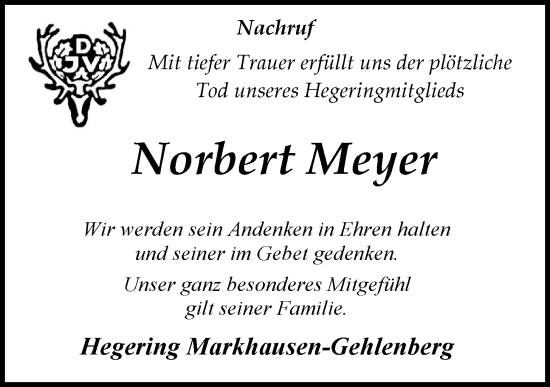Anzeige von Norbert Meyer von OM-Medien