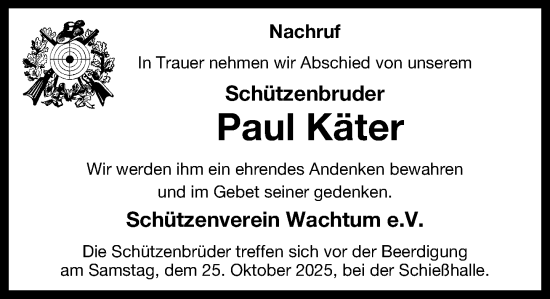 Anzeige von Paul Käter von OM-Medien