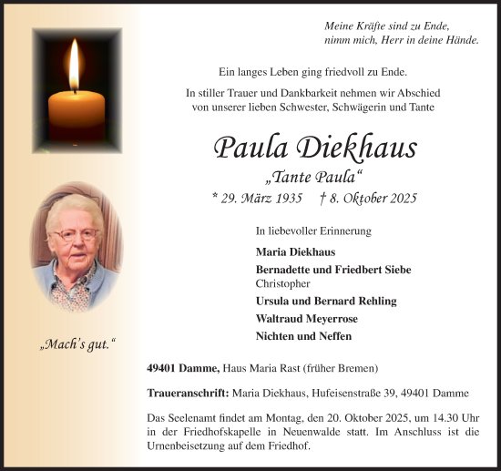 Anzeige von Paula Diekhaus von OM-Medien
