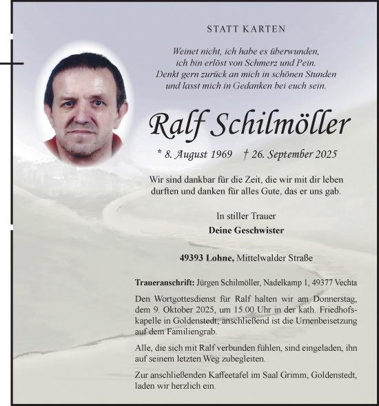 Anzeige von Ralf Schilmöller von OM-Medien