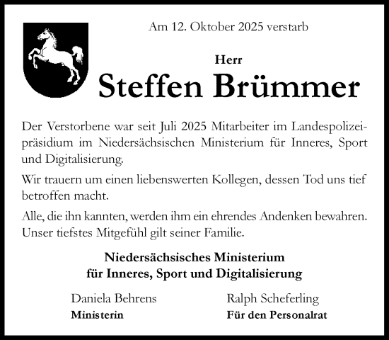 Anzeige von Steffen Brümmer von OM-Medien