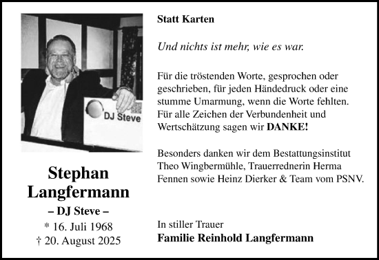 Anzeige von Stephan Langfermann von OM-Medien