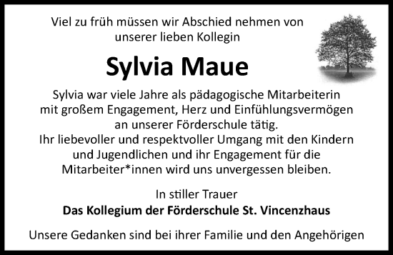 Anzeige von Sylvia Maue von OM-Medien