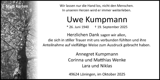 Anzeige von Uwe Kumpmann von OM-Medien