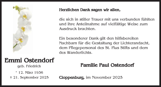Anzeige von Emmi Ostendorf von OM-Medien