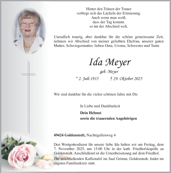 Anzeige von Meyer Ida von OM Medien