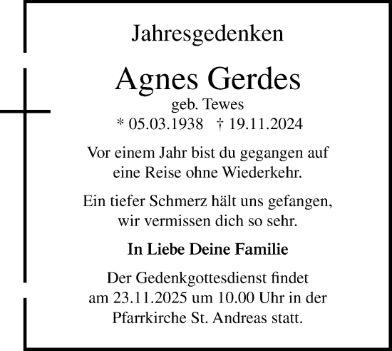 Anzeige von Agnes Gerdes von OM-Medien