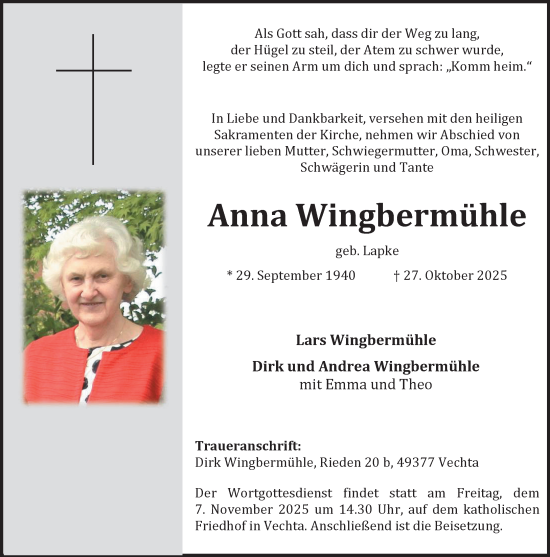 Anzeige von Anna Wingbermühle von OM-Medien