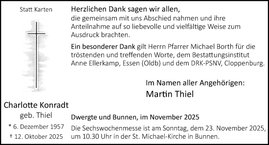 Anzeige von Charlotte Konradt von OM-Medien