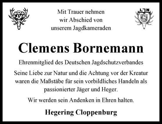 Anzeige von Clemens Bornemann von OM-Medien