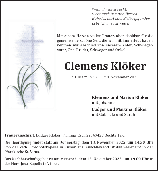 Anzeige von Clemens Klöker von OM-Medien