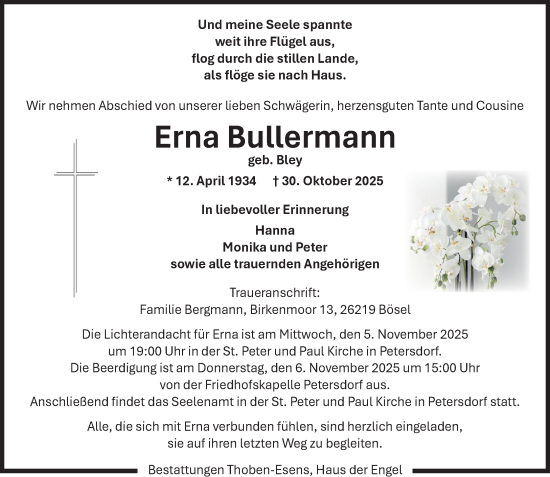 Anzeige von Erna Bullermann von OM-Medien