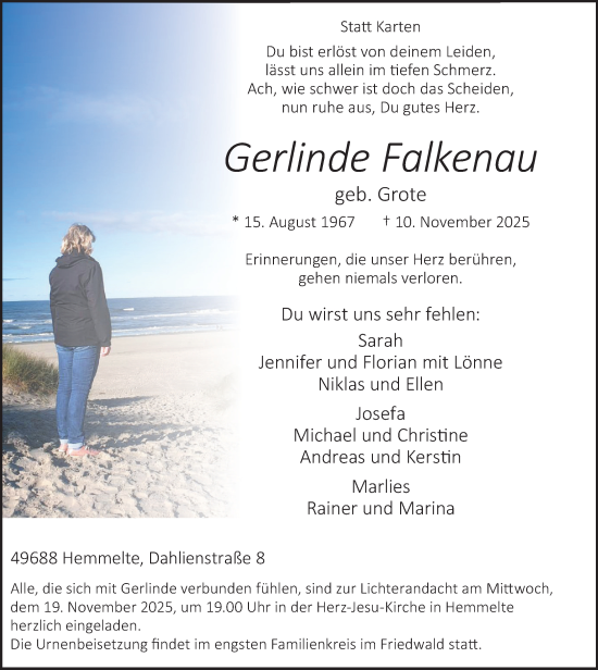 Anzeige von Gerlinde Falkenau von OM-Medien