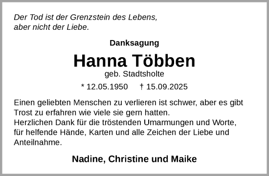 Anzeige von Hanna Többen von OM-Medien