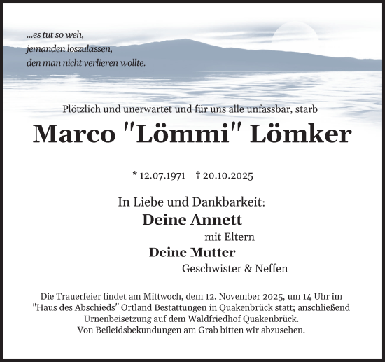 Anzeige von Marco Lömker von OM-Medien