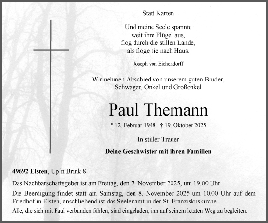 Anzeige von Paul Themann von OM-Medien