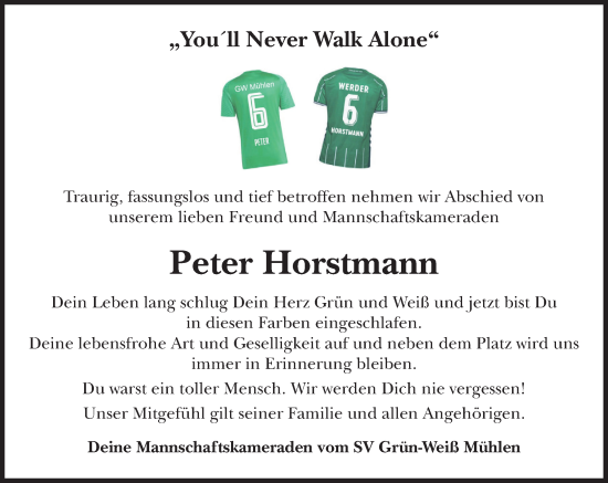 Anzeige von Peter Horstmann von OM-Medien