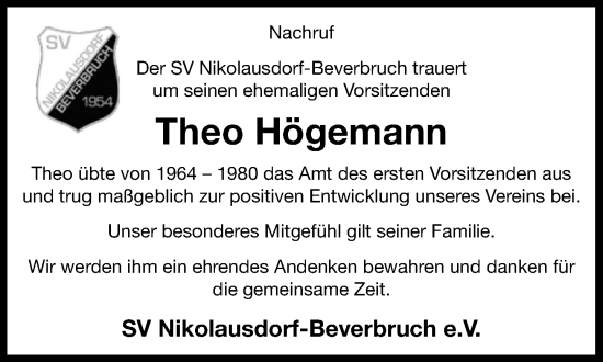 Anzeige von Theo Högemann von OM-Medien