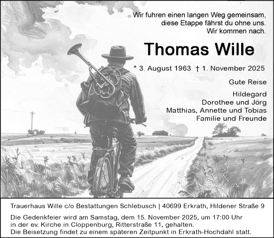 Anzeige von Thomas Wille von OM-Medien