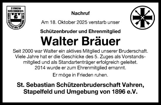 Anzeige von Walter Bräuer von OM-Medien