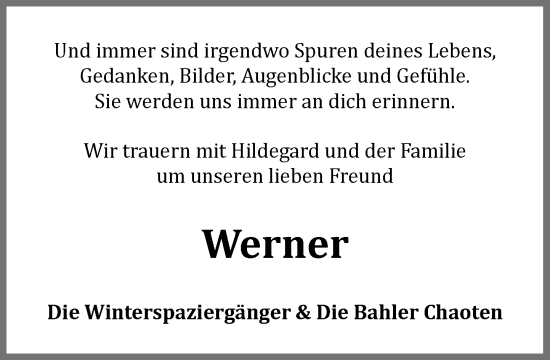 Anzeige von Werner Herms-Westendorf von OM-Medien