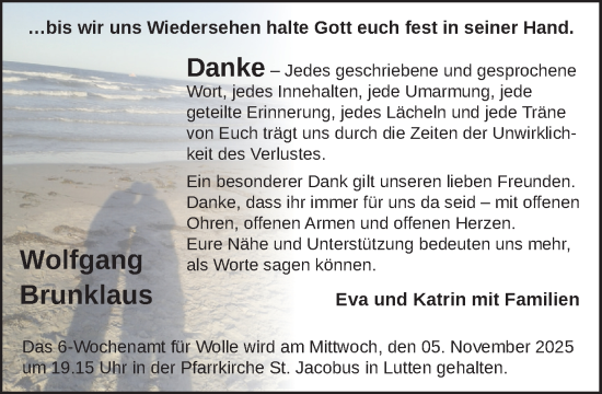 Anzeige von Wolfgang Brunklaus von OM-Medien