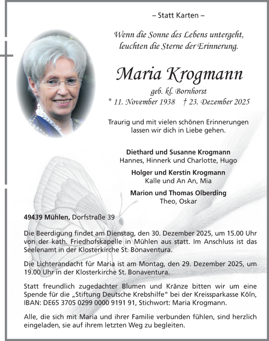 Anzeige von Maria Krogmann von OM Medien