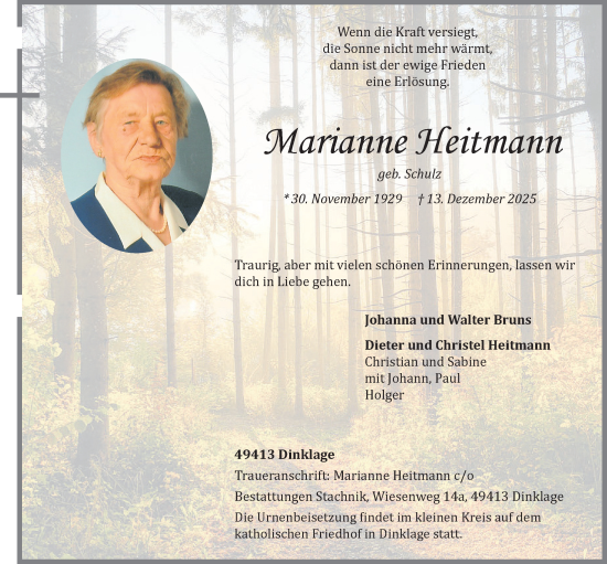 Anzeige von Marianne Heitmann von OM Medien