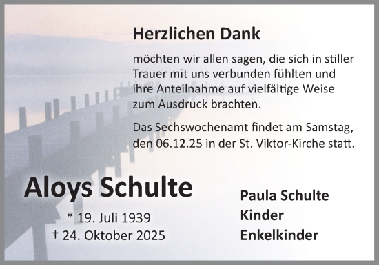 Anzeige von Aloys Schulte von OM-Medien