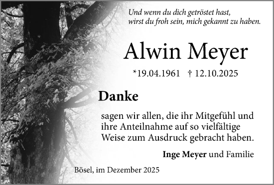 Anzeige von Alwin Meyer von OM-Medien