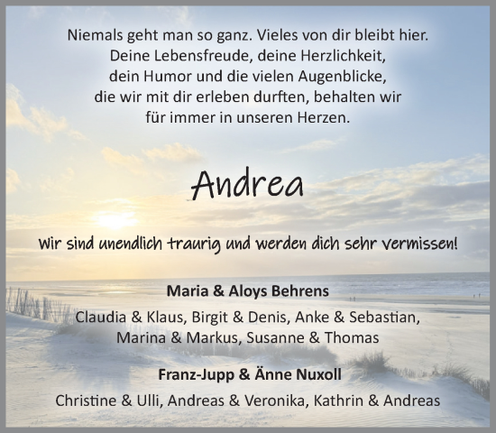 Anzeige von Andrea Windhaus von OM-Medien