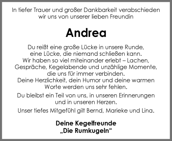Anzeige von Andrea Windhaus von OM-Medien
