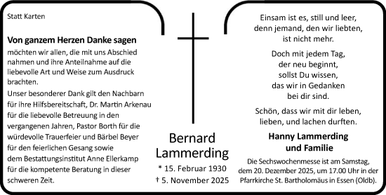 Anzeige von Bernard Lammerding von OM-Medien